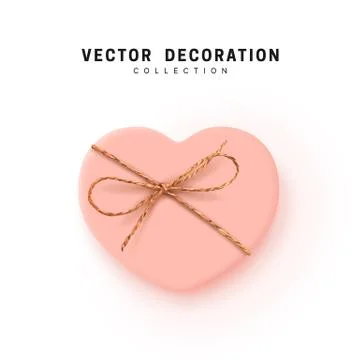 Gift Boxes Vector. Festive Realistic Objects. Pink Gift Box tied ribbon bow f Stock Illustration