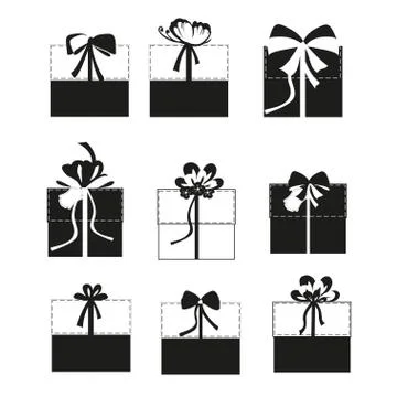 Gift boxes vector set Stock Illustration