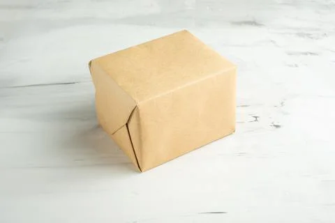 Gift boxes with a void for a layout, print, advertising Stock Photos