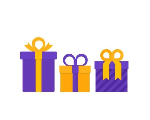 Gift boxes on white background Illustrazione stock