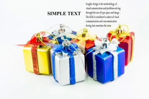 Gift Box,objects for emblazon in Christmas ,selective focus Stock Photos