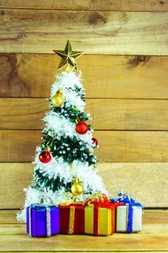 Gift Box,objects for emblazon in Christmas ,selective focus Stock Photos