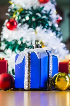 Gift Box,objects for emblazon in Christmas ,selective focus Stock Photos