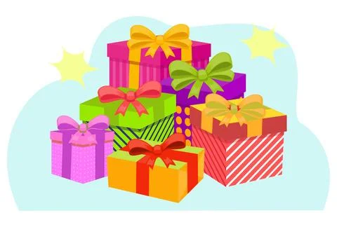 Gift Bundle Concept Illustration Stock Illustration