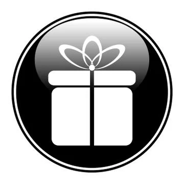 Gift button 스톡 일러스트