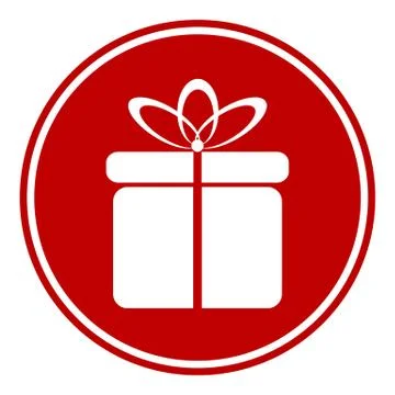 Gift button Stock Illustration