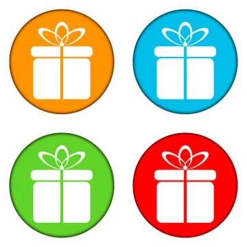 Gift buttons set Stock Illustration