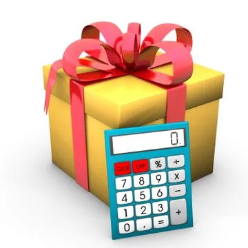 Gift calculator Stock Illustration