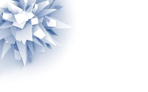 Gift Card With 3D White Abstract Digital Flower Illustrazione stock