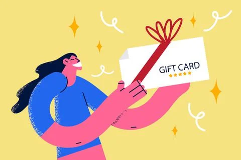 Gift card and present concept. Stock Illustration