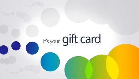 Gift card - circles 스톡 일러스트