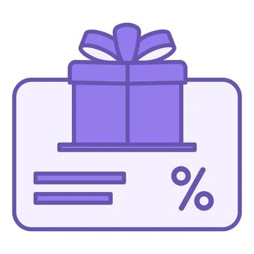 Gift Card Color Icon. Vector Icon. Gift Card for Shopping, Gift Certificate.. イラスト素材