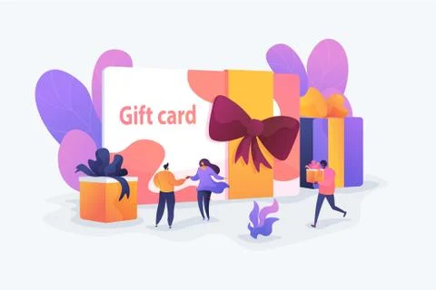 Gift card concept vector illustration. Stock Illustration