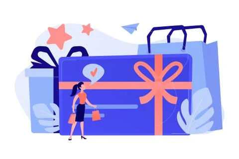 Gift card concept vector illustration. Stock Illustration