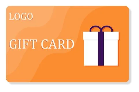 Gift card design with gift box wrapped. Stock Illustration