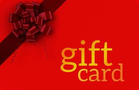 Gift card with festive bow Stock Illustration