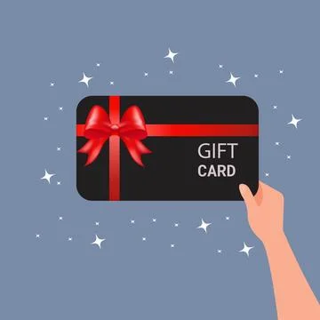 Gift card in hand Stock Illustration