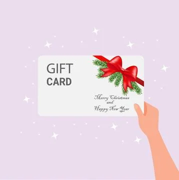 Gift card in hand Stock Illustration