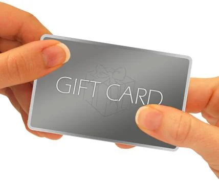Gift card hands Stock Photos