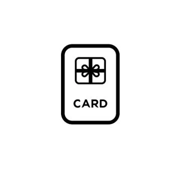 Gift card icon thin line outline isolated on white background for your web an Stock Illustration