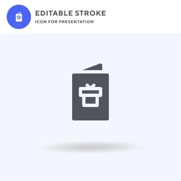 Gift Card icon vector, filled flat sign, solid pictogram isolated on white, l Stockillustratie