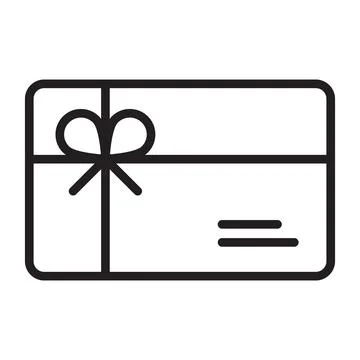 Gift card outline icon vector for graphic design, logo, web site, social medi Stock Illustration