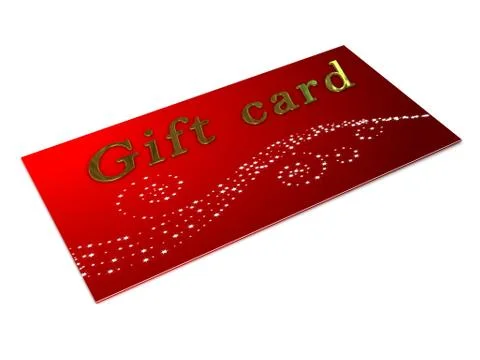 Gift card over white background Stock Illustration
