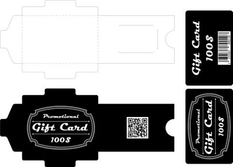 Gift card pack Stock Illustration