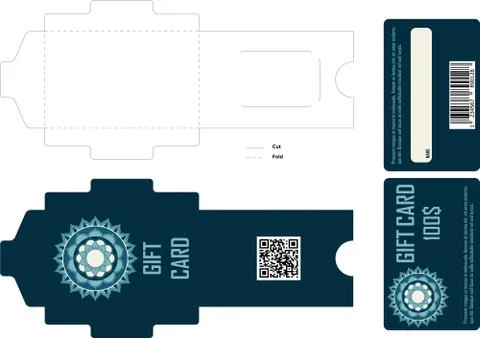 Gift card pack Stock Illustration