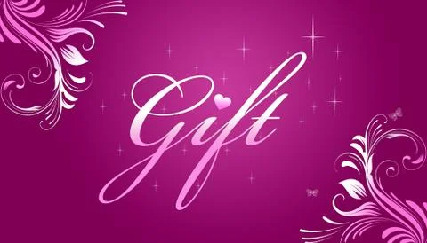 Gift card - pink Stock Illustration