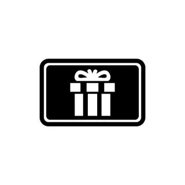 Gift Card, Present Voucher Flat Vector Icon Ilustración de archivo