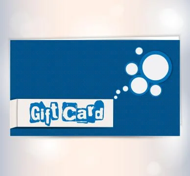 Gift card with ribbon Stock Illustration