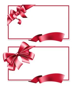 Gift card with ribbon Stock Illustration