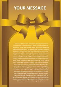 Gift card with ribbons Stock Illustration
