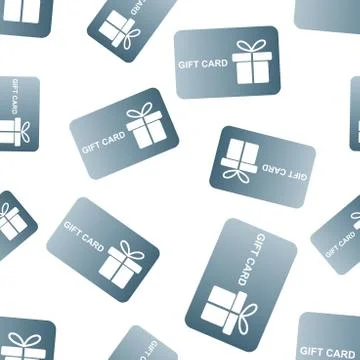 Gift card seamless pattern background. Business flat vector illustration. Dis 스톡 일러스트