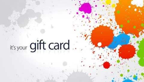 Gift card - splash Stock Illustration