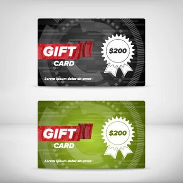 Gift card template Stock Illustration