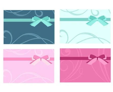 Gift card template vector set Stock Illustration