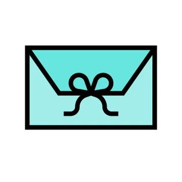 Gift card vector illustration, filled style icon Stock Illustration