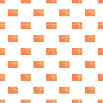 Gift cards with bows creating seamless pattern Stock Illustration