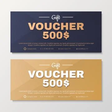 Gift certificate with gifts Illustrazione stock