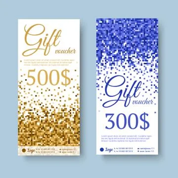 Gift certificate with gifts Stock Illustration