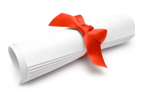 Gift Certificate Isolated on a White Background Photos
