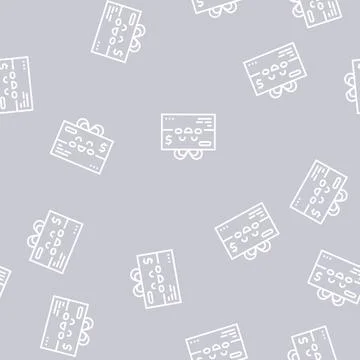 Gift certificate line seamless pattern Stock Illustration