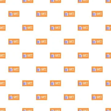 Gift certificate pattern creating seamless shopping background Illustrazione stock