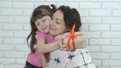 A gift to the child. Stock Footage 105254639