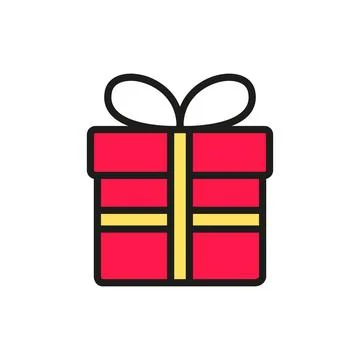 Gift commerce icon vector basic design simple and modern Stock Illustration