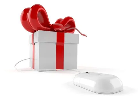Gift with computer mouse Stock-Illustration