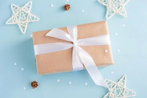 Gift in craft  Stock Photos