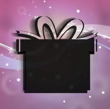 Gift creative silhouette design on background Stock Illustration